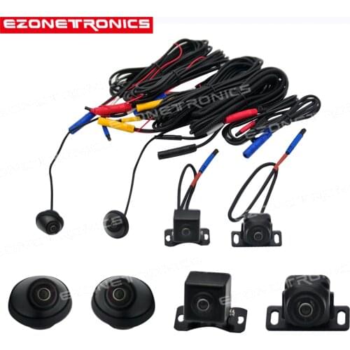 HD 3D 360 Camera Car Bird View System 4 Camera 360 720P SONY 225 Rear/Front/Left/Right 3D 360 Camera for Android Car Radio