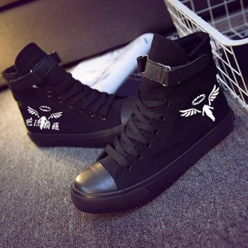 Japanese Manga Team Walhalla Sneaker Funny Tokyo Revengers Anime Print Casual College Style Street Shoes Classic Canvas Shoes