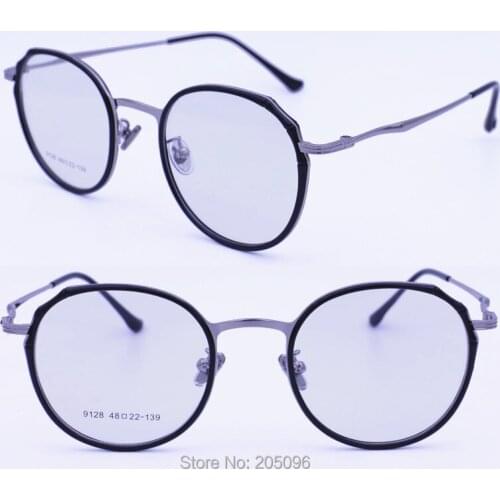 9128 nickel copper alloy rounded square combined with TR90 decoration rim full-rim classic stylish lady eyeglass frames
