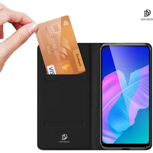 For HUAWEI P40 Lite E/Y7P DUX DUCIS Skin Pro Series Leather Wallet Flip Case Full Protection Steady Stand Magnetic Closure