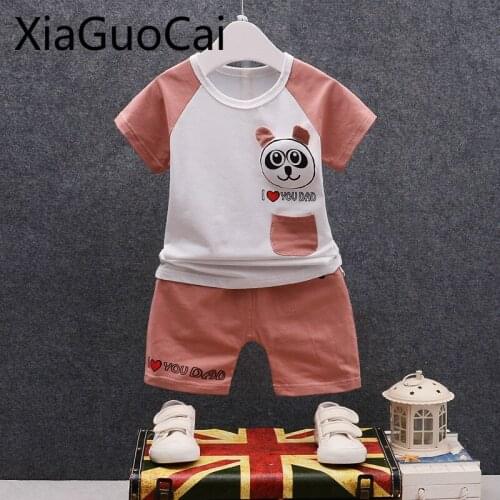 Boys Summer Clothes 2018 New Summer Boy Sets Childrens Fashion Short-sleeved T-shirt Sports Two-piece Suits Kids