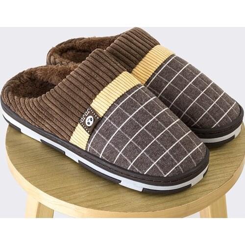 Mens slippers Cheaper Short plush Flock Home Slippers Man Comfortable Non-slip Slipper Men soft Male Indoor shoes