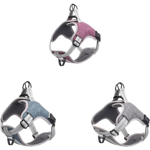 Nylon Refective Dog Harenss Vest For Small Large Dogs Husky Chihuahua Poodle Walk Training Dog Harnesses Collars Dog Accessories