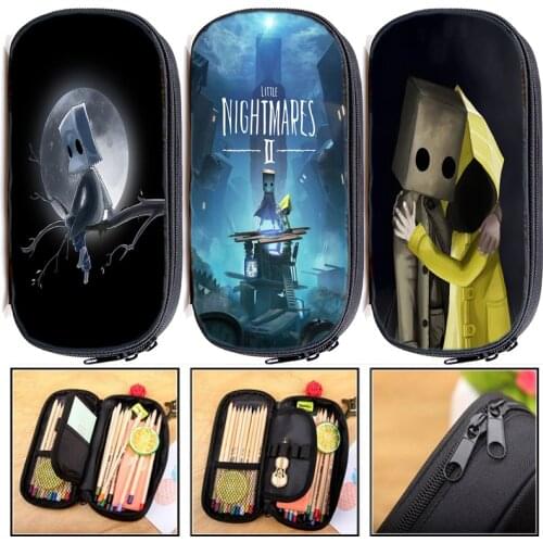 Children Little Nightmares 2 Pencil Case Functionary Students Cartoon Pencil Box Kids Anime Pen Bag Boys Girls School Supplies