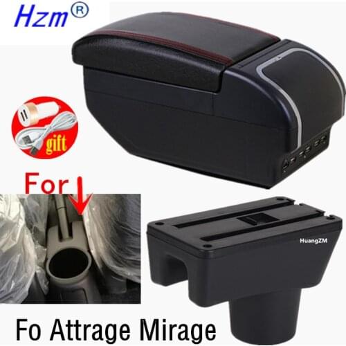 For mitsubishi space star armrest box Central Store Content Box Products Interior Armrest Storage Car-styling Accessories Part