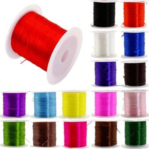 Mixed Color 25Rolls DIY Crystal Beading Stretch Cord Elastic Line Clear Round Beading Wire/Cord/String/Thread Jewelry Making