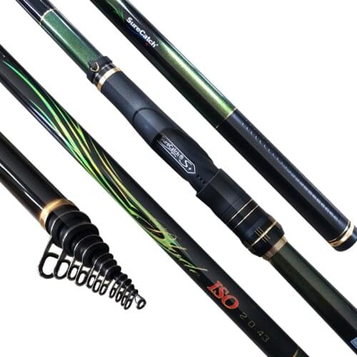 1#-5# Rock Fishing Rod Spinning Olta Carbon Fiber Fishing Poles Telescopic Wedkarstwo Canne Vara De Pesca Fishing Gear 4.3m 5.3m