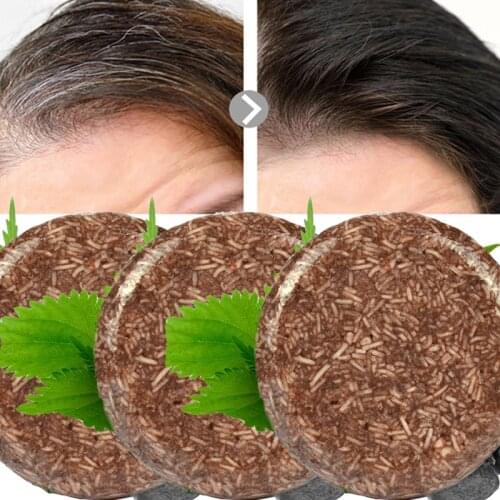 Hair Darkening Shampoo Long Lasting Repairing Natural Ingredients Gray White Hair Color Dye Hair Shampoo Hair Black