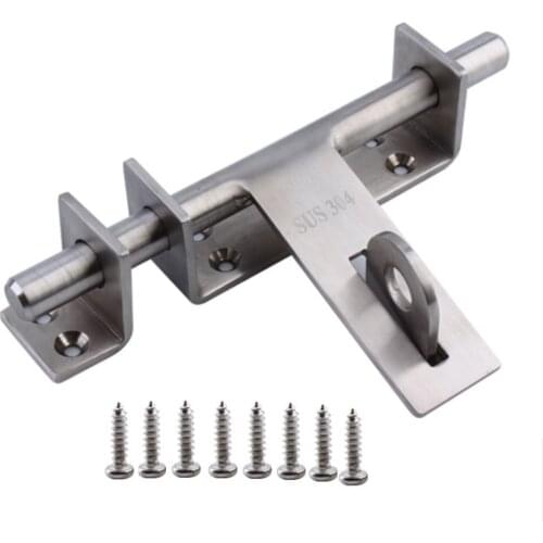 1pc Slide Bolt Gate Latch Heavy Duty Premium Safety Stainless Steel Barrel Bolt Gate Latch Door Lock Door Bolt