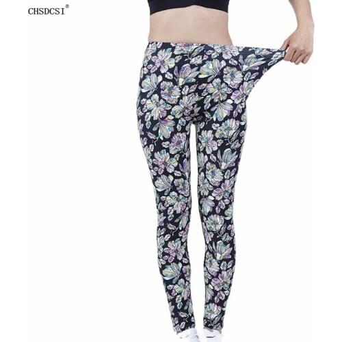 CHSDCSI Activewear Fitness Leggins Mid Waist Trouser 2021 New Leggings Fashion Print Legings Women Elastic Summer Pants Stretch