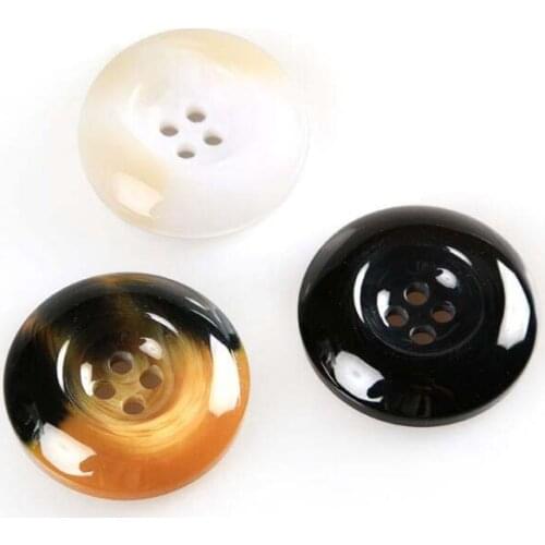 50pcs 15mm/18mm/21mm/25mm/28mm/30mm Resin Top windbreaker fashion black button white coffee black suit button