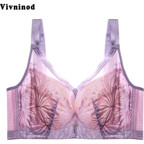 High quality Thin breathable comfortable underwear for ladies Large cup adjustable underwear Cup size 80 85 90 95 100 105 110
