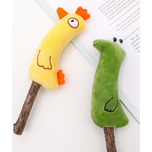 Cat Teeth Grinding Toy Plush Chicken Snake Cat Chew Toy Kitten Chewing Stick Catnip Toys For Cats Pet Supplies Gatos