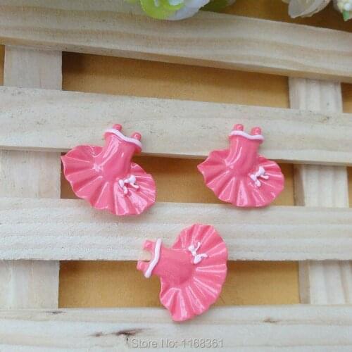 1pcs/lot new arrival kawaii ballerina skirt Resin Cabochon Flat Back Crafts Making Scrapbooking Hair Bow Center 25*29mm