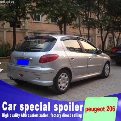 2006 2007 2008 2009 2010 2011 2012 2013 for peugeot 206 spoiler hatchback car rear wing ABS material spoiler by primer paint