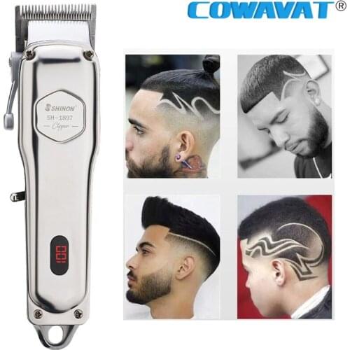 All-metal Barber Hair Clipper Professional Electric Hair Trimmer Men Cordless Haircut Beard Shaver Magic Machine Rechargeable