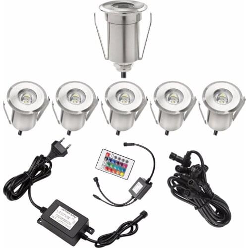 Decor lawn patio garden 12v led underground light Waterproof landscaping lighting recessed floor lamps outdoor set of 6 F106-6