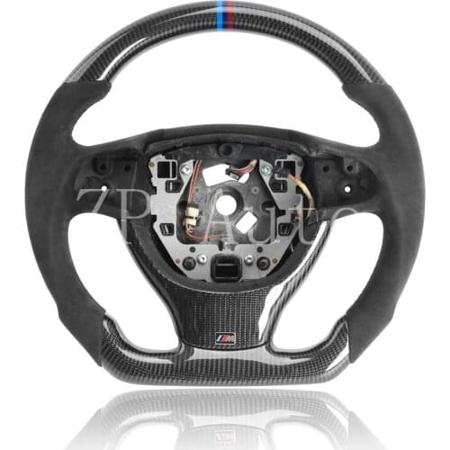 For BMW 5 6 7 Series F10 F18 Carbon Fiber Steering Wheel Alcantarar Handlebar Without Shifter Paddle Position Assembly