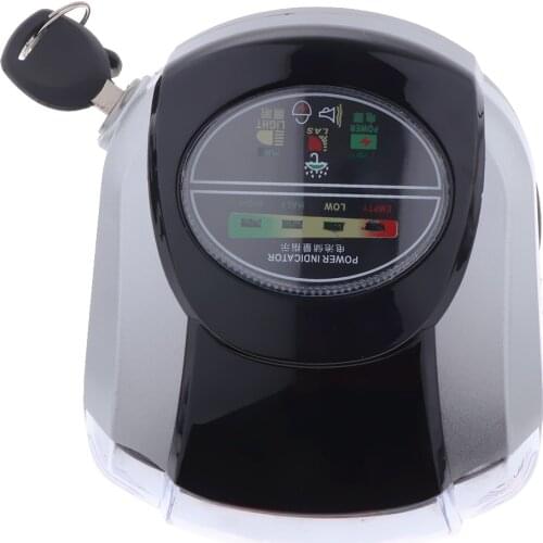 Ebike Motorcycle Weatherproof Power Gauge - Battery Level Indication Headlamp for Harley