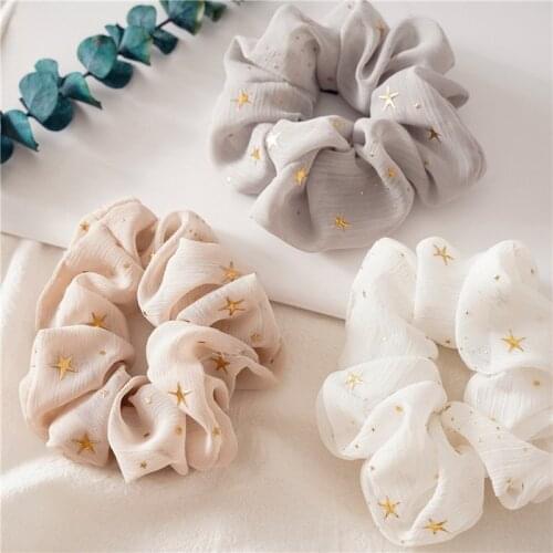 Golden Star Elastic Hair Bands RubberBand Ponytail Holder for Women Kids Hair Ties Scrunchies Hairband Headwear Hair Accessories
