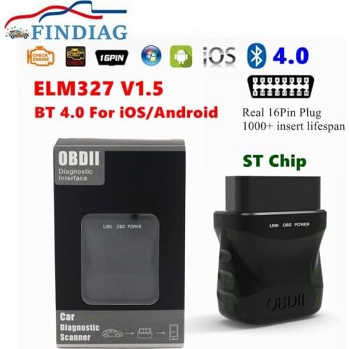 ELM327 V1.5 Bluetooth 4.0 OBD2 Scanner MINI ELM 327 V1.5 WIFI OBD 2 Code Reader Diagnostic Tool Support IOS Android PC