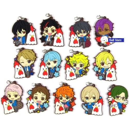 Ensemble Stars New Original Japanese anime figurerubber Silicone sweet smell mobile phone charms keychain strap D176