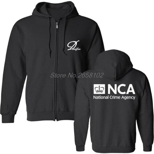 Hot Sale Fashion New NCA National Crime Agency United Kingdom Britains FBI Police Cops Sweatshirt Mens Cotton Hoodies