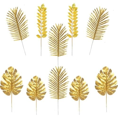 10pcs Artificial Leaf Fake Leaves Simulation Plants Home Balcony Garden Landscape Home Wedding Party Decoration Accessories