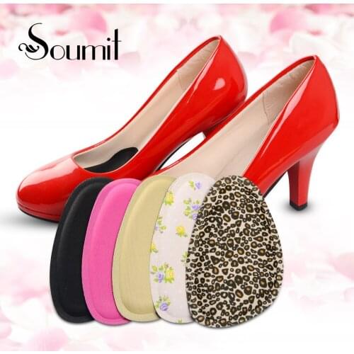 Soumit 4D Sponge Massager Anti-slip Forefoot Cushion Half Yard High Heeled Shoes Foot Care Insoles for woman Sandals Insert Pads