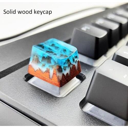 For MX switches mechanical keyboard creative resin keycap 1pc handmade customized SA profile resin key cap for Falling Snow