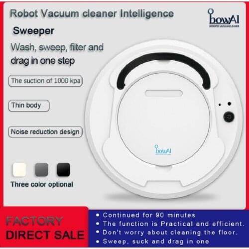 LEARNHAI 1200 Pa Multifunctional USB Rechargeable Robot Vacuum Cleaner Strong Suction Smart Sweeper Robot Cleaning Tools