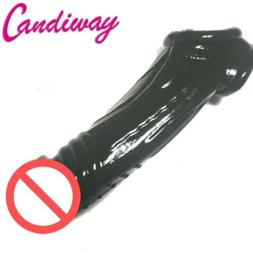 Reusable bold Delay condom 2 rings Impotence contraceptive Penis extension cock sleeve Sex product men toys extend dildo Sleeve
