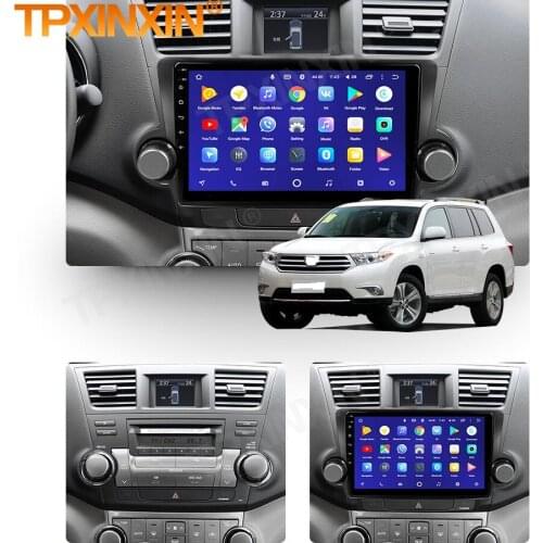 Carplay 2 Din Android Multimedia Stereo Receiver For Toyota Highlander 2011 2012 2013 2014 GPS Navi Radio Audio Player Head Unit