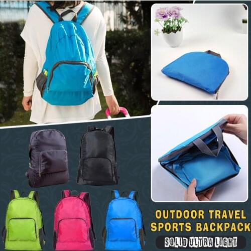 New Fashion Design Mens Women‘s Leisure Large Solid Capacity Waterproof Foldable Travel Backpacks Outdoor Sport Bag Accessories