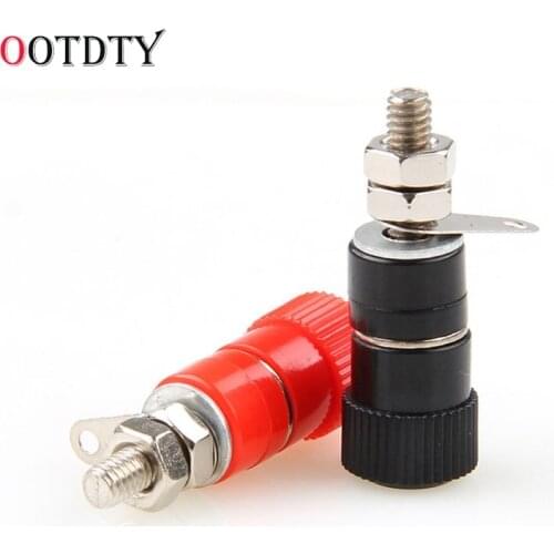 OOTDTY 2Pcs Speaker Amplifier Terminal Binding Post Banana Plug Socket Female Connector