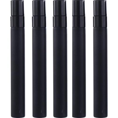 50pcs Empty Frost Black Glass Perfume Bottle 10cc Refillable Fragrance Perfume Atomizer 1/3OZ Glass Sprayer Bottle 500pcs