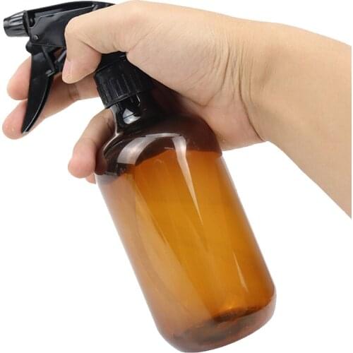 Empty Amber Glass Spray Bottle with Black Trigger Sprayer & Labels for Essential Oils Cleaning Aromatherapy
