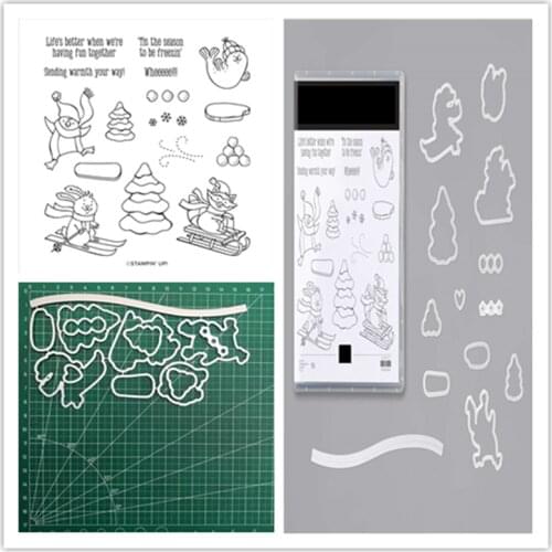 Christmas Snowman Metal Cutting Dies and Stamps Stencils Scrapbooking Photo Album Card Paper Embossing Craft DIY Die Cut