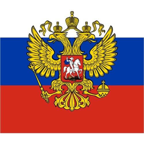 RuleMylife Coat Of Arms And Flag Of The Russian Federation Car Stickers Funny Car Sticker Auto Decals