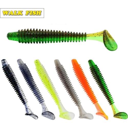 Walk Fish Swing Impact FAT Fishing Lures 50mm 60mm 75mm Paddle Tail Lures Wobbler Fishing soft Lure For bass Silicone Bait