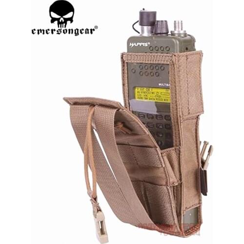 Emersongear PRC148/152 Tactical Radio Pouch Hunting Airsoft Combat Gear Molle EM8350 Genuine Multicam Black AOR Khaki