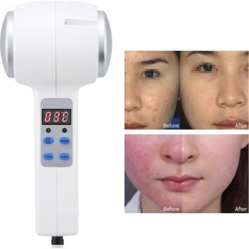 Hot Cold Hammer Ultrasonic Cryotherapy Massager Skin Rejuvenation Shrink Pore Face Lifting Anti-ageing Face Body Beauty Machine