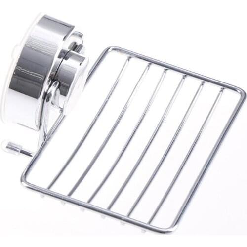 Stainless Steel Vacuum Suction Cup Soap Holder Dish Soap Cup Box Storage Basket Saver For Bathroom Accessories