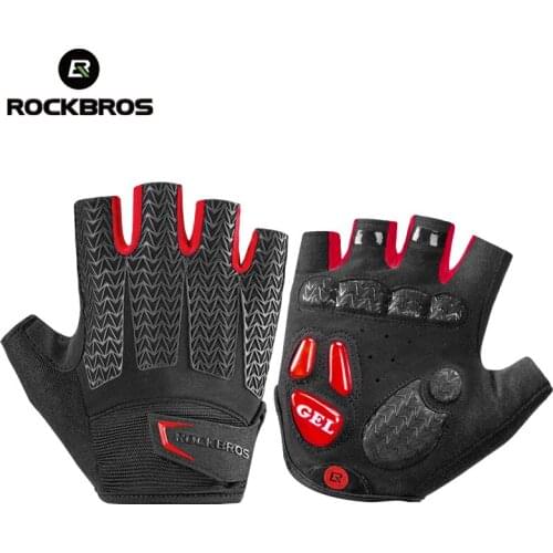 ROCKBROS Touch Screen Cycling Bike Gloves Autumn Spring MTB Bike Bicycle Gloves GEL Pad Shockproof Half Finger Mittens Gloves