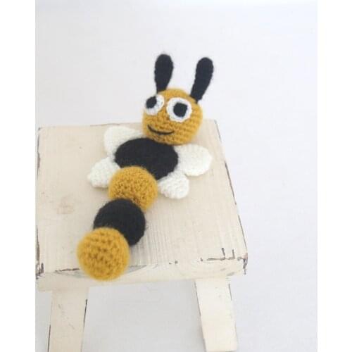 Knit Bee Baby Toy HoneyBee Baby Toy Bee Newborn Photo Prop Spring Baby toy