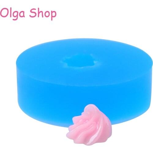 XYL230 9.3mm Whipped Cream Silicone Mould - for Dessert, Fondant, Cake Craft, Cupcake Topper, Cabochon, Chocolate, Clay, Resin