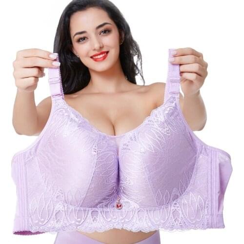 Sexy Plus Size Bras For Women Seamless lace Bra Underwire Push Up Lingerie Backless Bralette Brassiere Big Large Size Underwear