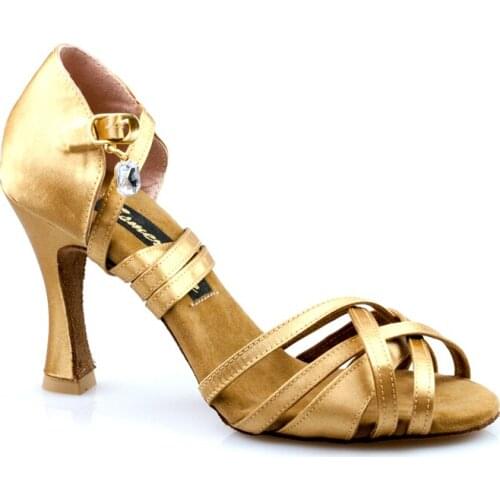 Gold Dance Shoes Salsa Latin Comfortable Flexible Dance Shoes H