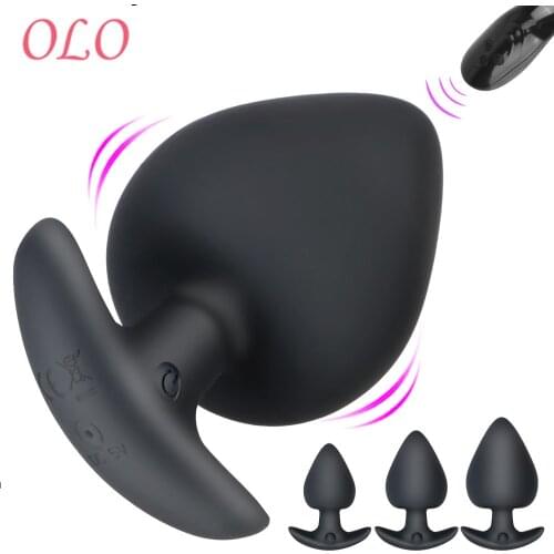 OLO 10 Frequency Dildo Anal Vibrator Butt Plug G spot Vibrator Prostate Massage Sex Toy For Men Woman Wireless Remote Anal Plug