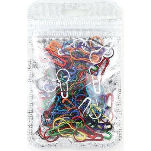 100pc Metal Clips Marker Tag Gourd Pins Mix Color Safety Pins Gourd Shape Safe Craft Knitting Cross Stitch Holder DIY Sewing Kit